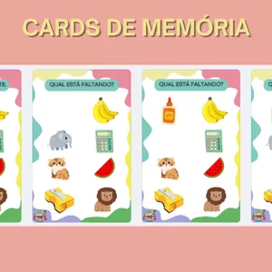 Imagem de capa para o Ebook Cards de memória com imagens variadas