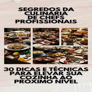 Imagem de capa para o Ebook Segredos da Culinária de Chefs Profissionais 30 Dicas e Técnicas para Elevar sua Cozinha ao Próximo Nível
