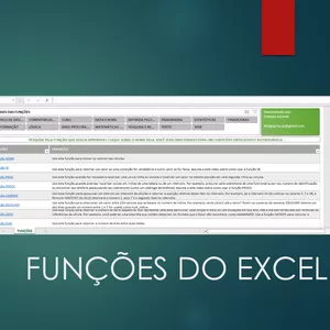 Imagem de capa para o Curso online FUNÇÕES DO EXCEL
