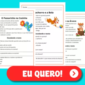 Imagem de capa para o Ebook 32 textos pequenos com interpretação para imprimir 5º ano