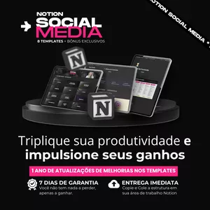 Imagem de capa para o Curso online Notion Para Social Media