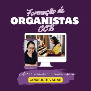 Imagem de capa para o Curso online Formação Personalizada para Organistas CCB – Aulas Individuais e Semanais Online