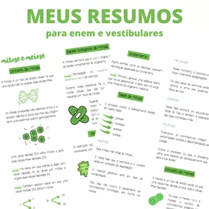 Imagem de capa para o Ebook RESUMO: MEIOSE E MITOSE 