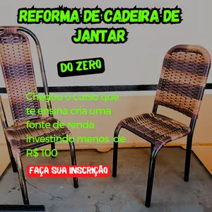 Imagem de capa para o Curso online REFORMA DE CADEIRA DE JANTAR