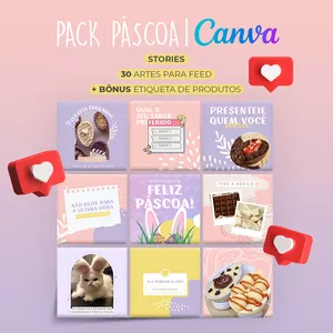 Imagem de capa para o Ebook PACK CANVA PÁSCOA