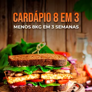 Imagem de capa para o Curso online Cardápio 8 em 3: menos até 8kg em 3 semanas