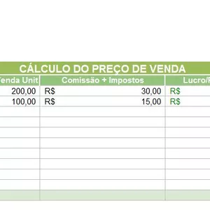 Imagem de capa para o Curso online Planilha para Formação de Preço para Vendas