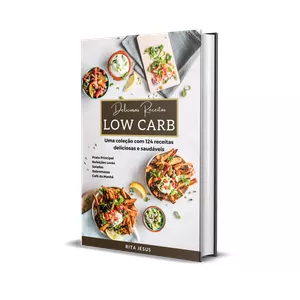 Imagem de capa para o Ebook Deliciosas Receitas Low Carb 