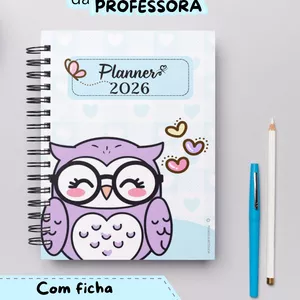 Imagem de capa para o Ebook Planner da Professora 2026- Corujinha