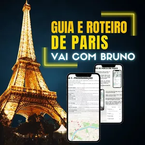 Imagem de capa para o Ebook Guia e Roteiro de Paris Vai com Bruno