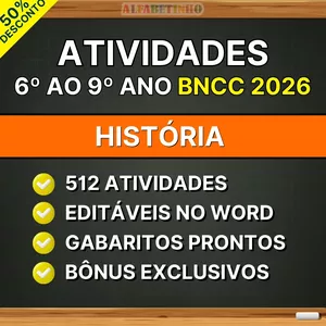 Imagem do curso HISTÓRIA - Atividades do 6º ao 9º ano - BNCC 2026