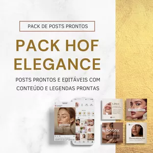 Imagem de capa para o Curso online Pack HOF Elegance - Posts Prontos de Harmonização Orofacial