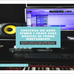 Imagem de capa para o Ebook Construa um Home Studio e Grave Suas Músicas de Forma Independente
