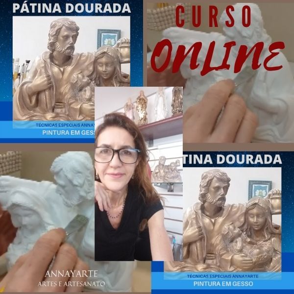 Curso De Pintura Em Gesso Patina Dourada Annayarte Artes E Artesanato Learn A New Skill Online Courses And Subscription Services Hotmart