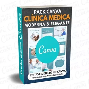 Imagem principal do produto Pack Canva Editável - Clínica Médica Moderna & Elegante + 5 Kits Bônus