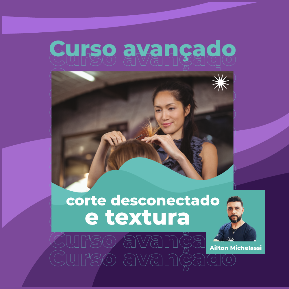 Imagem de curso avançado de corte desconectados e de textura criado por Yoffi na hotmart