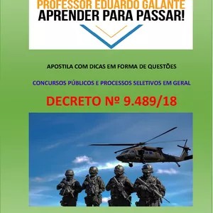 Imagem de capa para o Ebook DECRETO Nº 9.489/18 - DICAS EM FORMA DE QUESTÕES