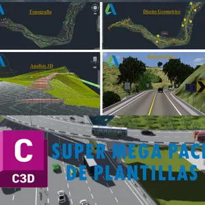 Imagen de portada para Curso online PACK DE PLANTILLAS CIVIL 3D