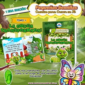 Imagem de capa para o Ebook CUENTO INFANTIL - LA ORUGA TRANSFORMADA