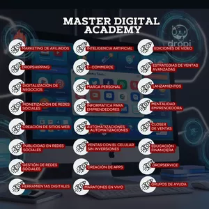 Imagen de portada para Curso online MASTER DIGITAL ACADEMY - La más completa y accesible de LATAM, grupos privados, maratones en vivo, herramientas premium