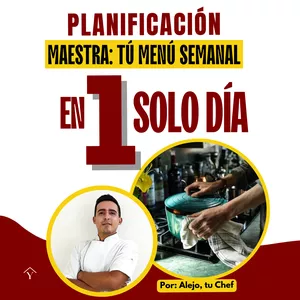 Imagen de portada para Curso online Planificacíon Maestra: Tu menú semanal en 1 solo día 