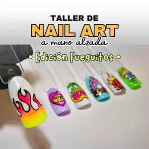 Imagen de portada para Curso online Curso de nail art - Temática Fueguitos