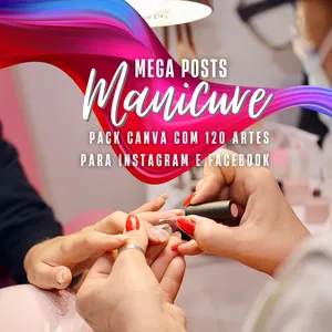 Imagem de capa para o Curso online Mega Posts Manicure - 120 posts 