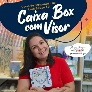 Imagem de capa para o Curso online Curso de Cartonagem de Luxo - CAIXA BOX COM VISOR
