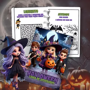 Imagem de capa para o Ebook LIVRO DE ATIVIDADES HALLOWEEN