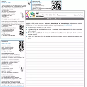 Imagem de capa para o Ebook Músicas: Futurível, Pela internet - Gilberto Gil - produção textual.