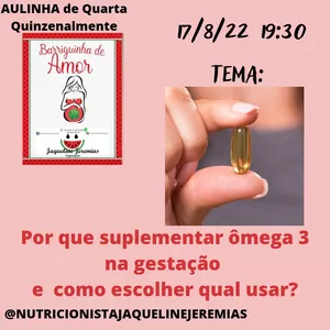 Imagem de capa para o Curso online ômega 3 na gestação