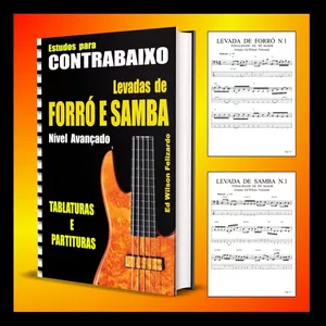 Imagem de capa para o Ebook Ebook - Método Contrabaixo - Levadas de Forró e Samba 