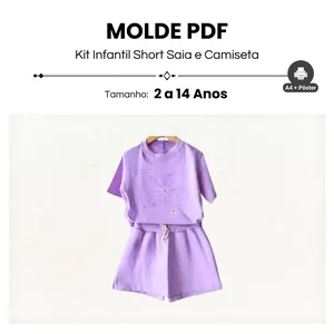 Imagem de capa para o Ebook MOLDE KIT INFANTIL SHORT SAIA E CAMISETA