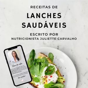 Imagem de capa para o Ebook Receitas para lanches saudáveis