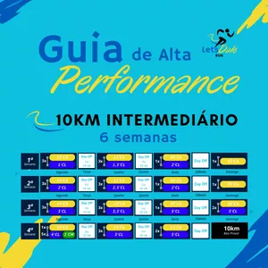Imagem de capa para o Ebook Guia de Alta Performance 10km Intermediário - 6 Semanas