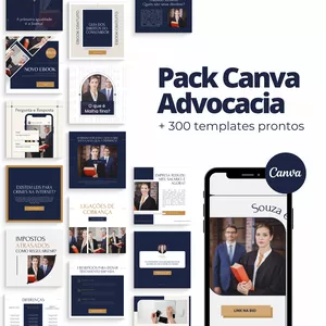 Imagem de capa para o Curso online Pack canva Advocacia