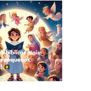 Imagem de capa para o Ebook As 10 histórias bíblicas mais incríveis para pequenos aventureiros! 🌟