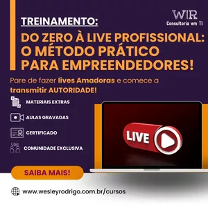Imagem de capa para o Curso online Do Zero à Live Profissional: O Método Prático para Empreendedores
