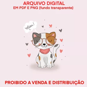 Imagem principal do produto Arquivo digital Gatinho miau