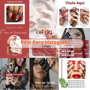 Imagen de portada para Ebook Post Para Instagram -editables en Canva -Uñas