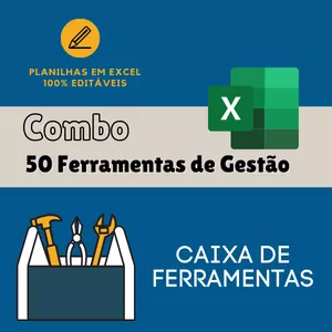 Imagem principal do produto COMBO 50 FERRAMENTAS DE GESTÃO EM EXCEL