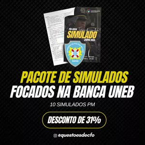 Imagem de capa para o Ebook SIMULADOS PÓS EDITAL CFO PMBA 2024