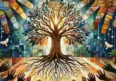 Aqui está a imagem representando a visão e os valores da Comunidade Judaica Yeshiva Ger, simbolizando unidade, crescimento e profundidade espiritual.