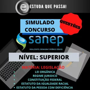 Imagem de capa para o Ebook SIMULADO DE QUESTÕES SANEP - NÍVEL SUPERIOR