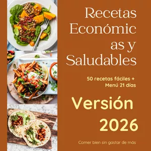 Imagen de portada para Ebook Recetas Económicas y Saludables (50 recetas) + Menú 21 días