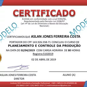 Curso Curso de PCP - Planejamento e Controle da Produção