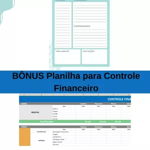 Imagem de capa para o Ebook Planner Financeiro Permanente em PDF Pronto para Imprimir + BÔNUS Planilha Controle Financeiro