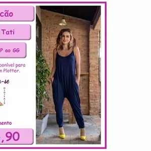 Imagem de capa para o Curso online Molde Macacão Saruel Tati (P ao GG)
