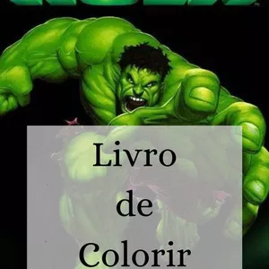 Imagem de capa para o Ebook Livro de Colorir - Hulk