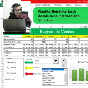 Imagem de capa para o Curso online Planilha Eletrônica Excel: Do Básico ao Intermediário